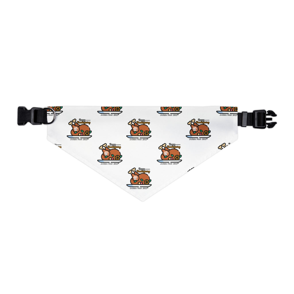 Thanksgiving Doggie Bandana Collar - White