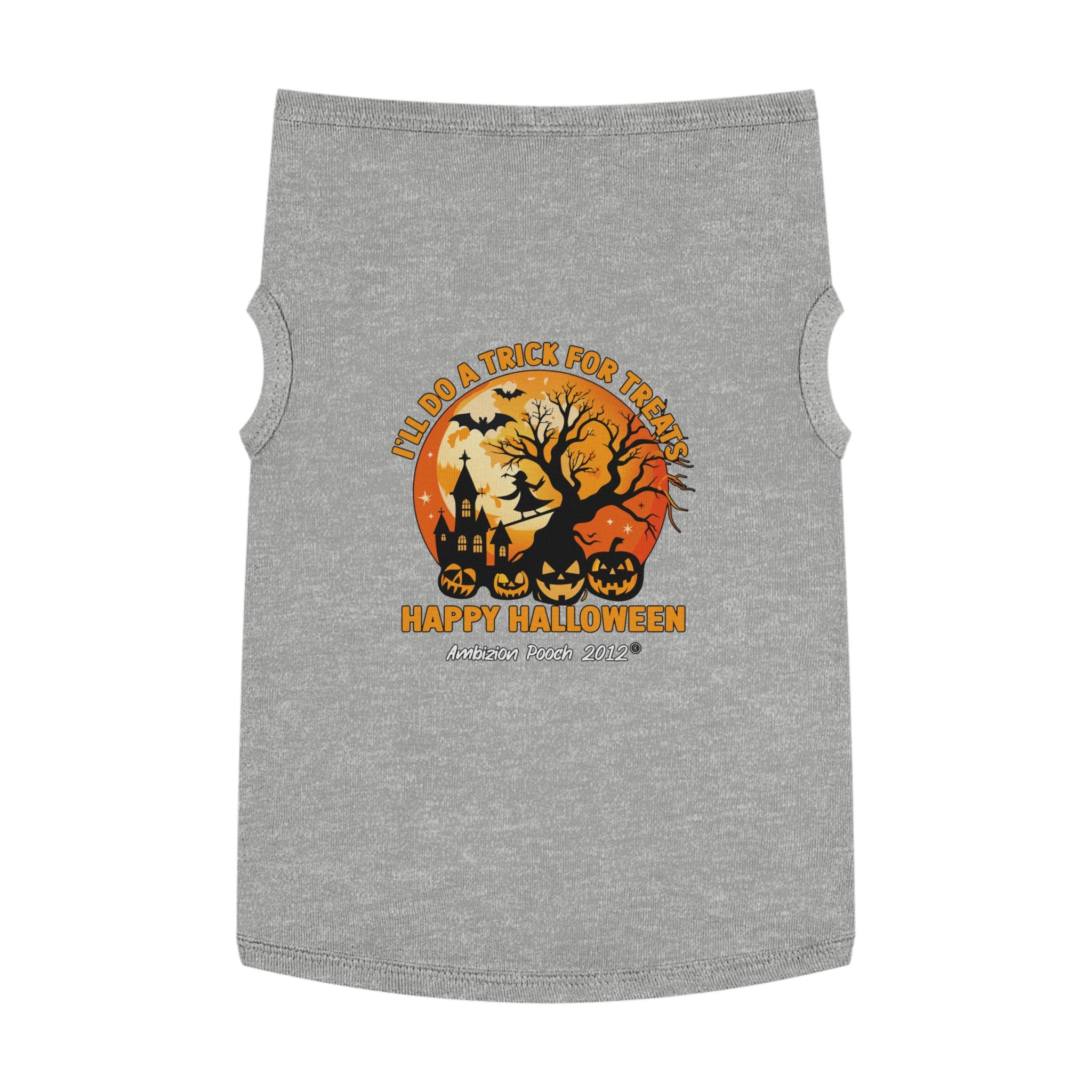 I'll Do A Trick for Treats Happy Halloween Doggy Tank Top