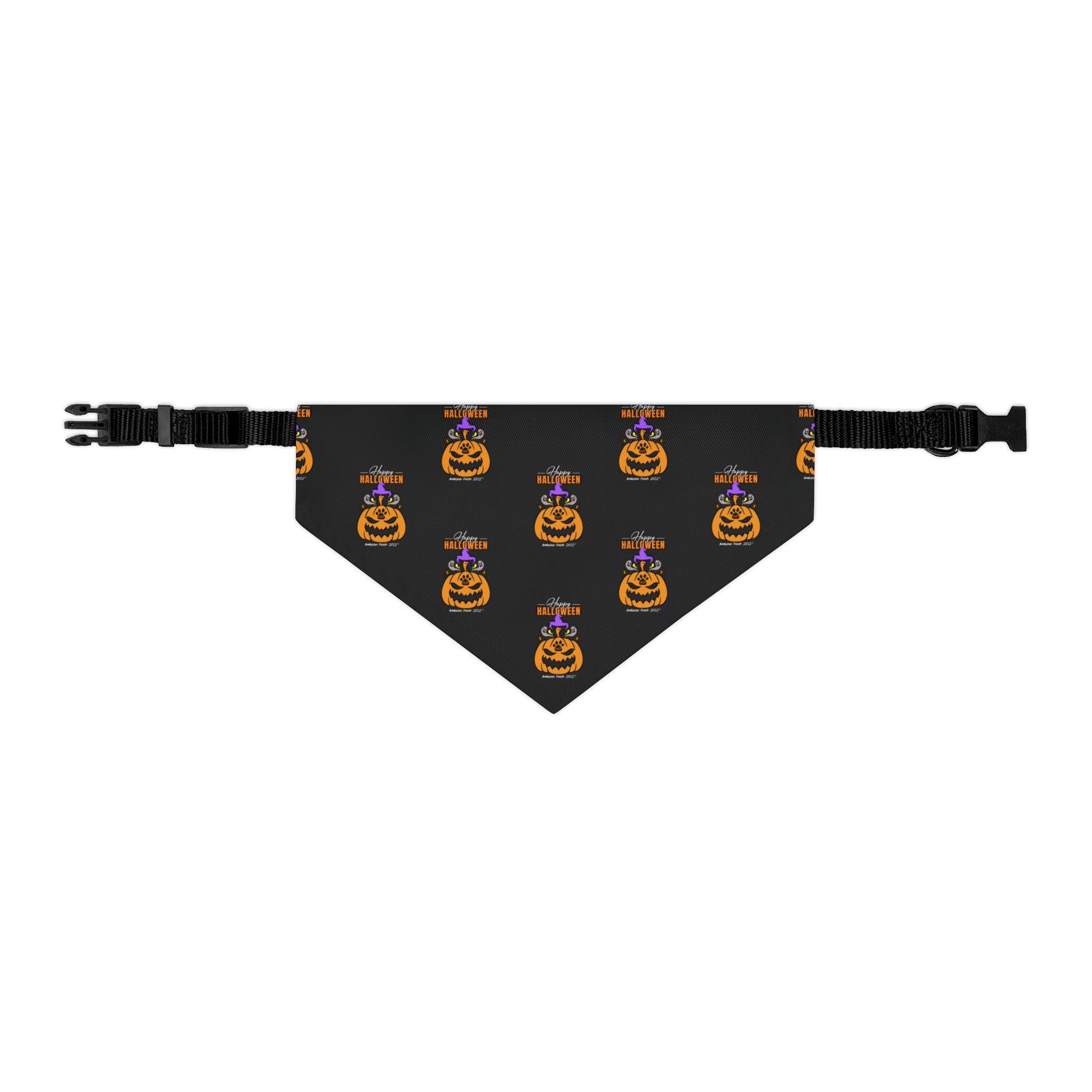 Happy Halloween Bandana Collar for Dogs - Black
