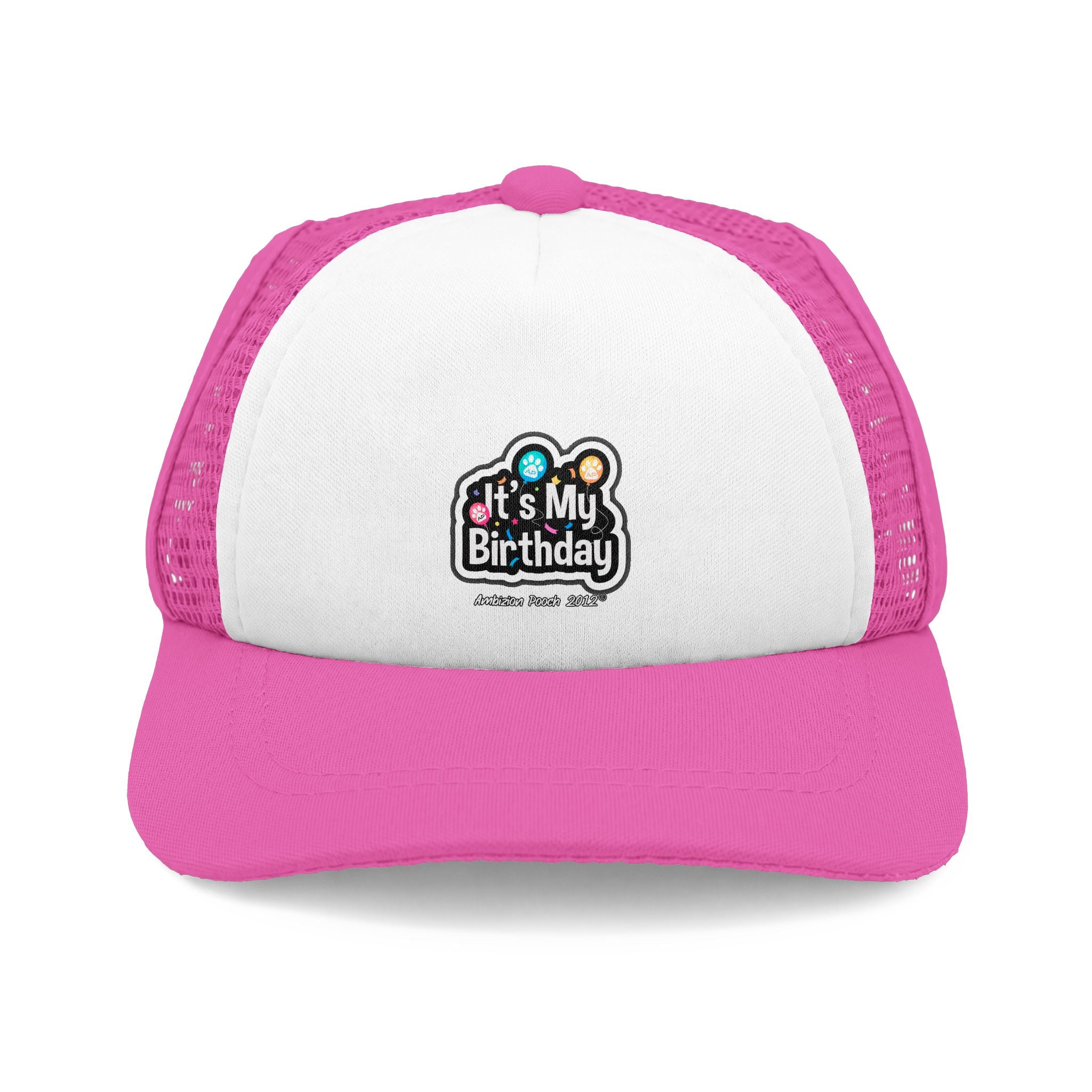It's My Birthday Trucker Doggy Hat - Retro Embroidered Foam Cap for Dogs