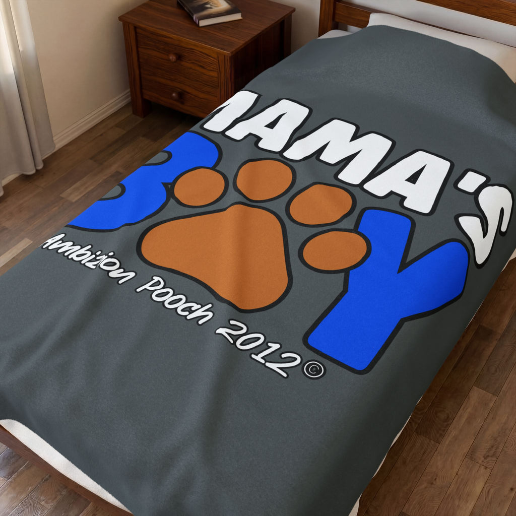Mama's Boy Velveteen Plush Doggy Blanket