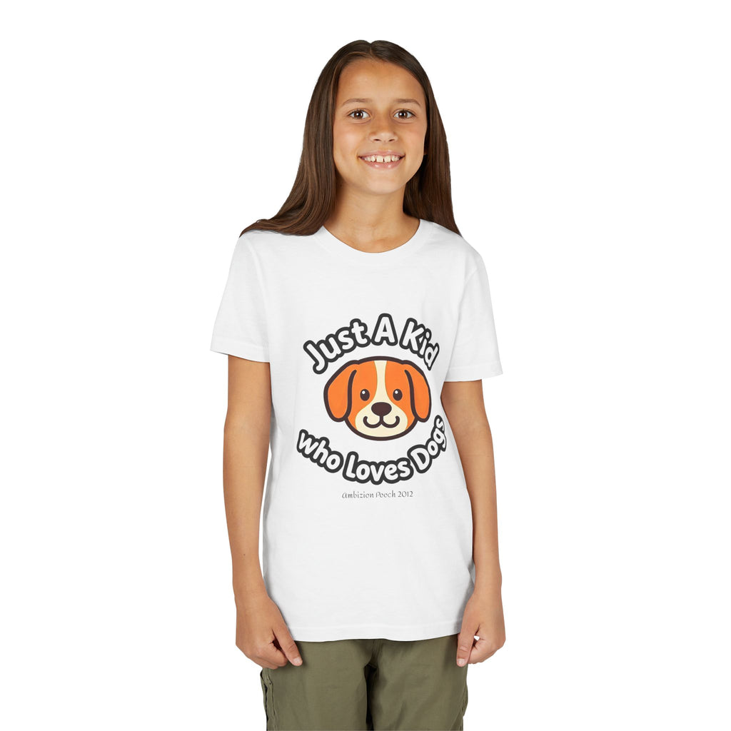 "Just A Kid Who Loves Dogs" Kids Tee