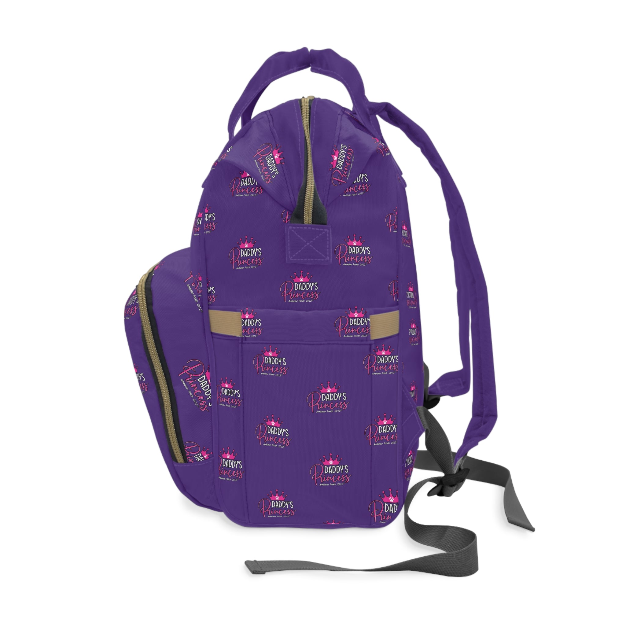 Daddy's Princess Puppy/Doggy Multifunctional Backpack Purple