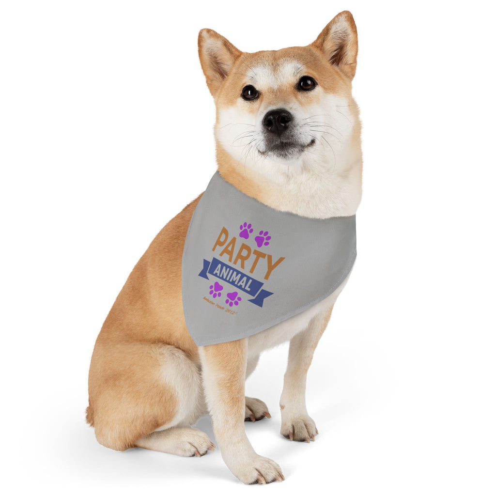 "Party Animal" Pet Bandana Collar — Doggy Parent "Couch Potato" Matching Pet & Parent