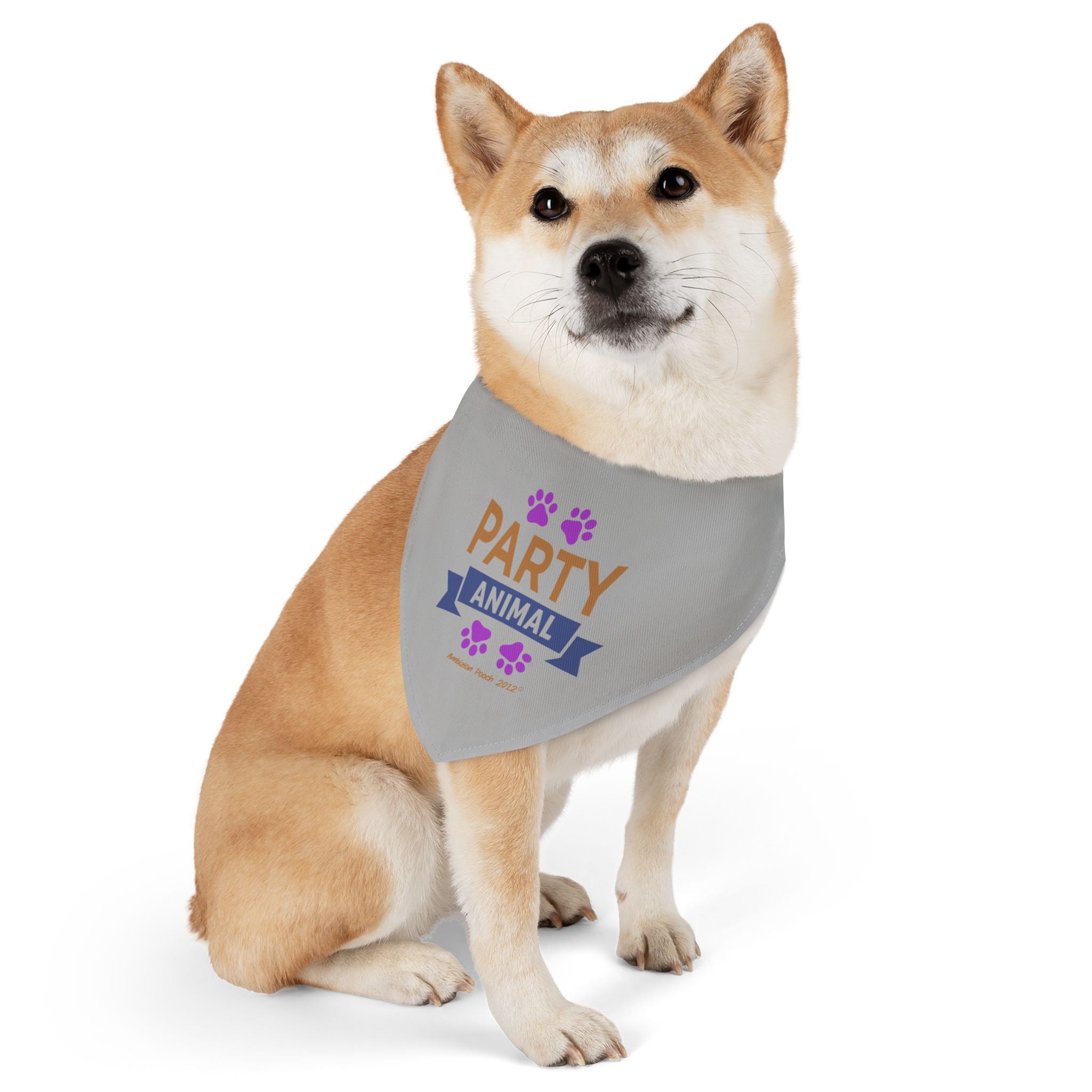 "Party Animal" Pet Bandana Collar — Doggy Parent "Couch Potato" Matching Pet & Parent