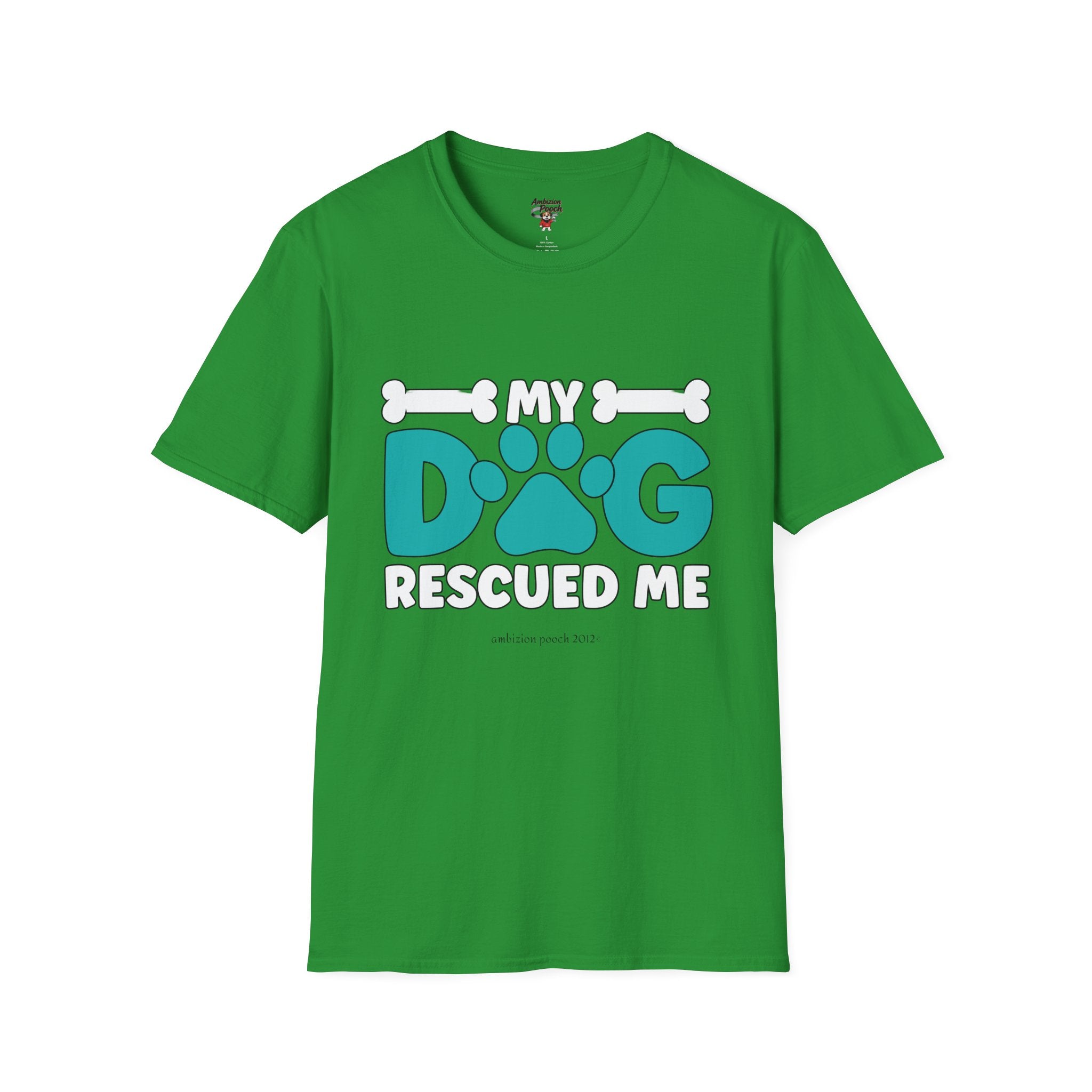 My Dog Rescued Me Unisex Softstyle T-Shirt