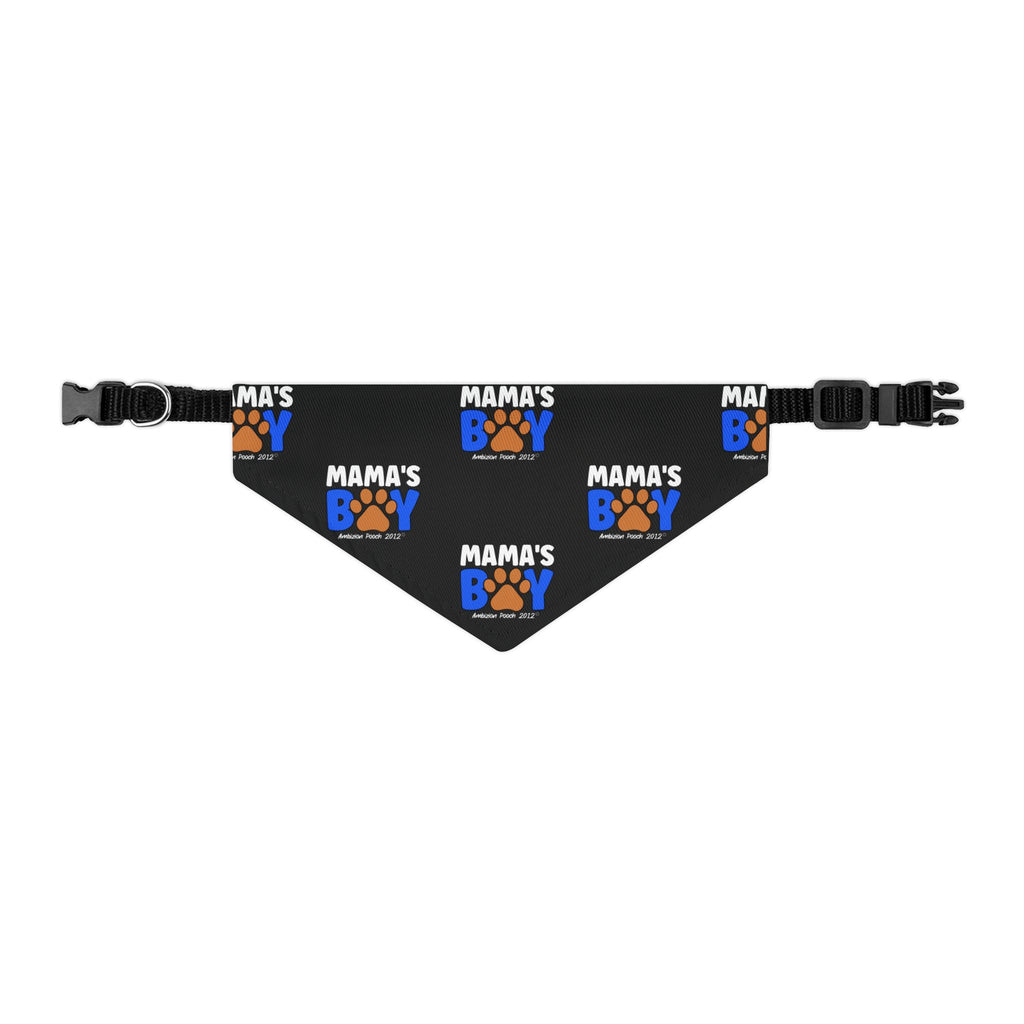 Mama's Boy Pet Bandana Collar White