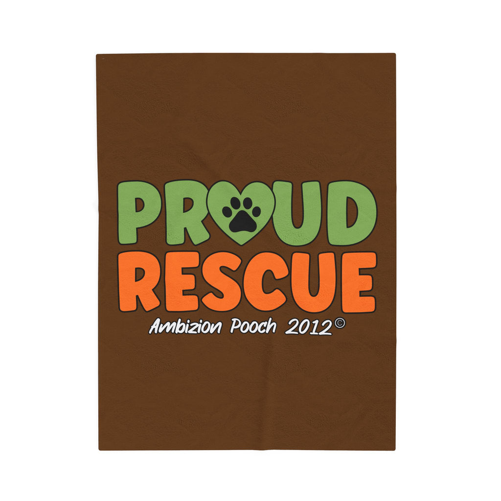 Proud Rescue Velveteen Plush Doggy Blanket