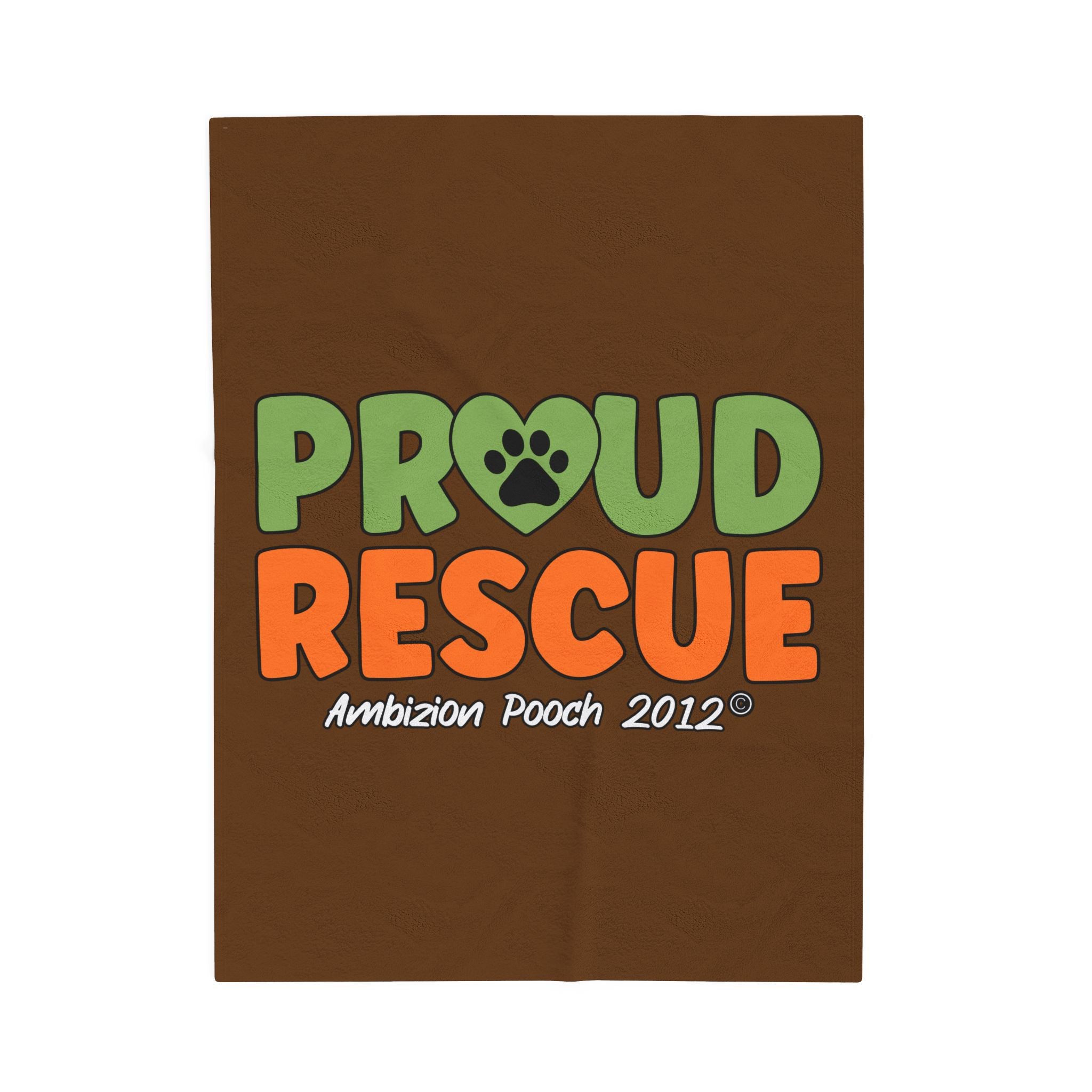 Proud Rescue Velveteen Plush Doggy Blanket