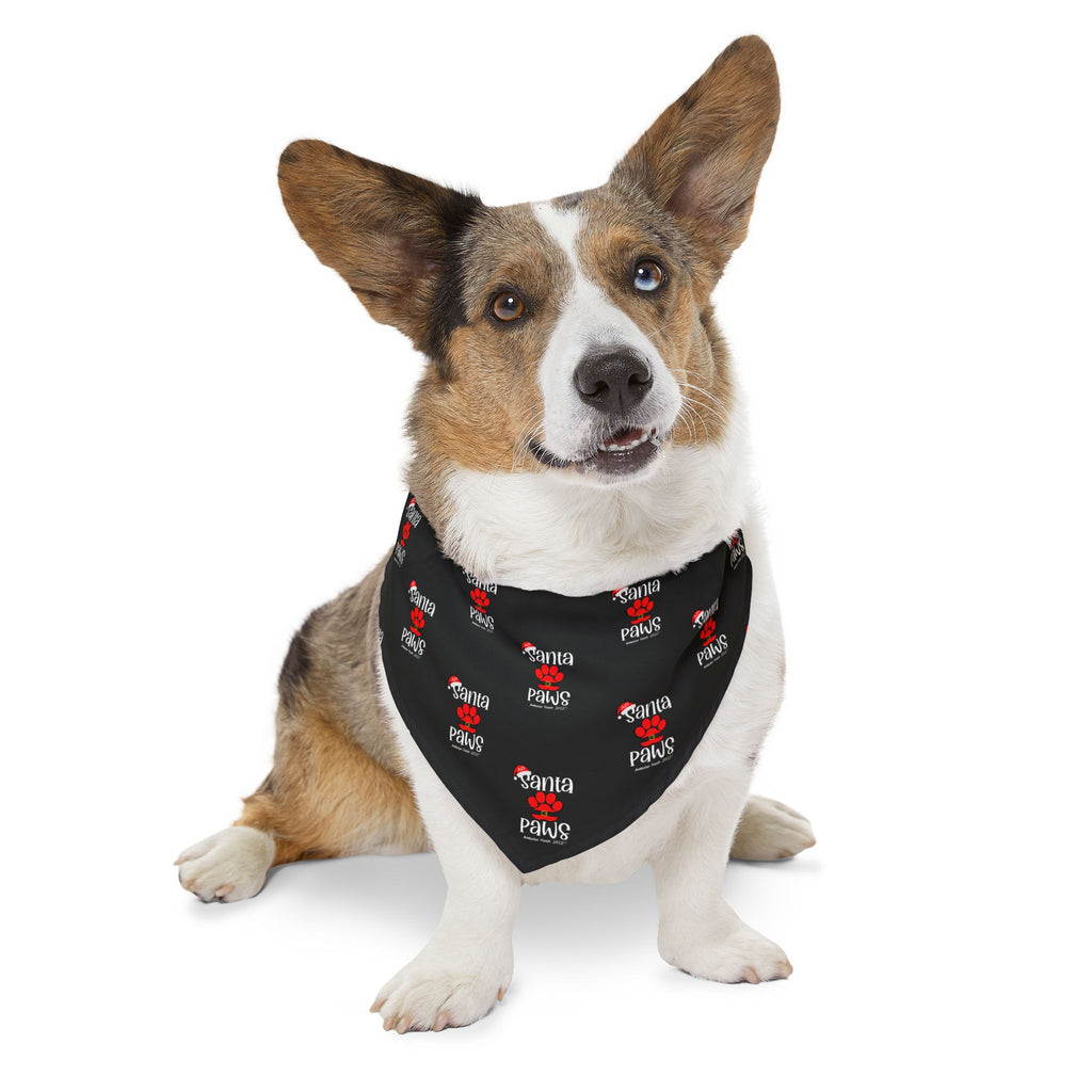 Santa Paws Doggie Bandana Collar - Black