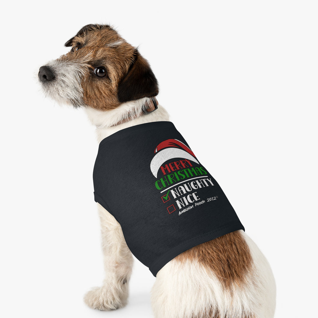Merry Christmas Naughty or Nice Doggy Tank