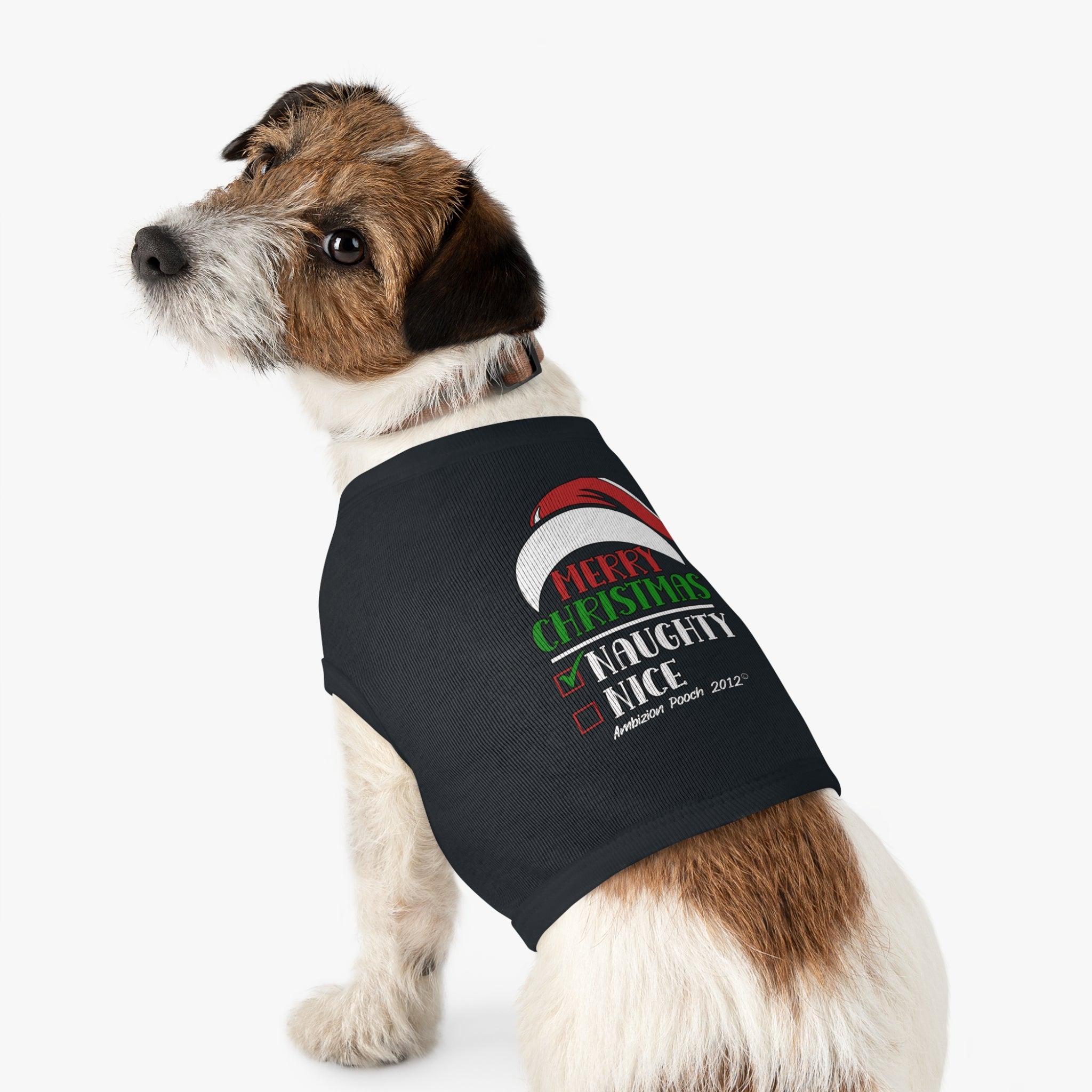 Merry Christmas Naughty or Nice Doggy Tank