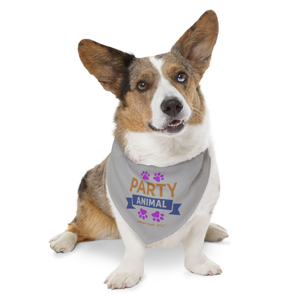 "Party Animal" Pet Bandana Collar — Doggy Parent "Couch Potato" Matching Pet & Parent