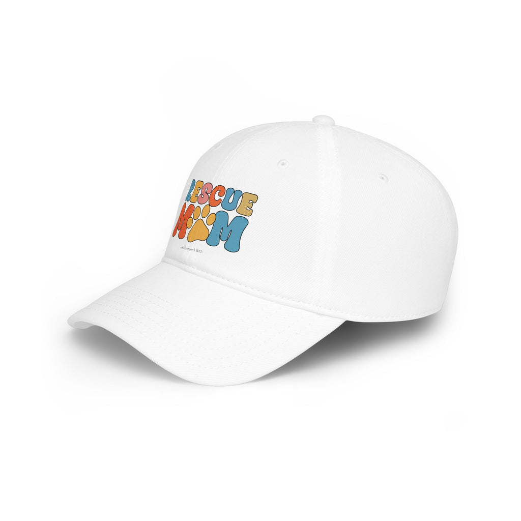 Rescue Dog Mom Low Profile Baseball Cap