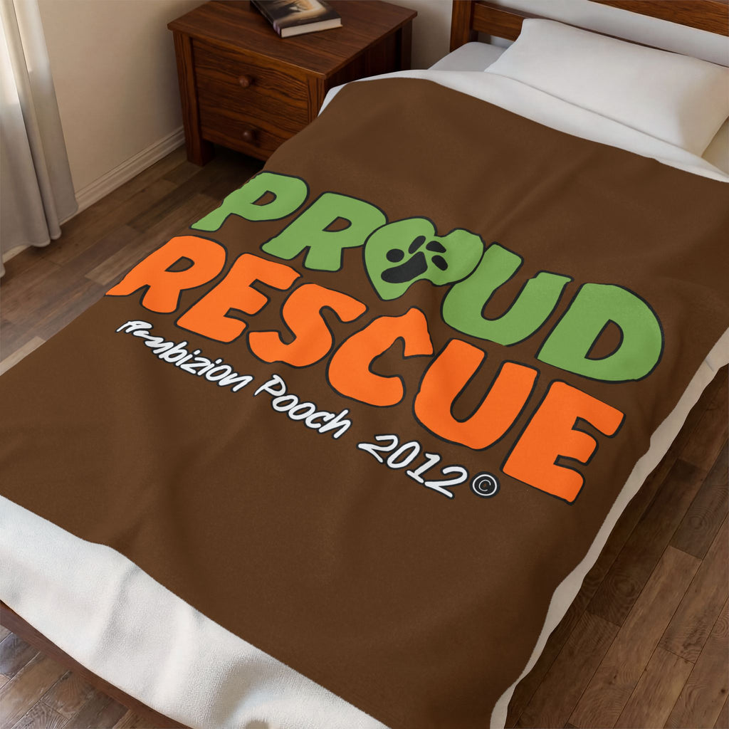 Proud Rescue Velveteen Plush Doggy Blanket