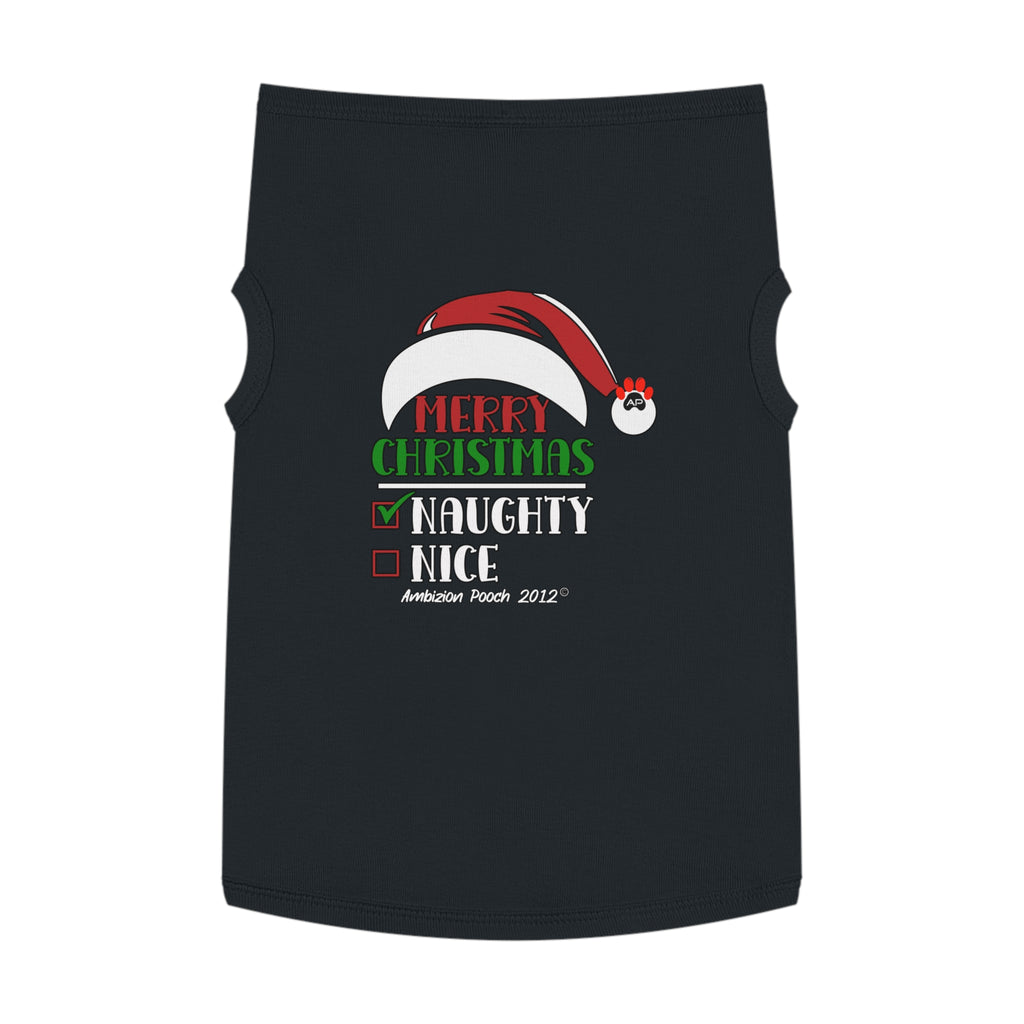 Merry Christmas Naughty or Nice Doggy Tank