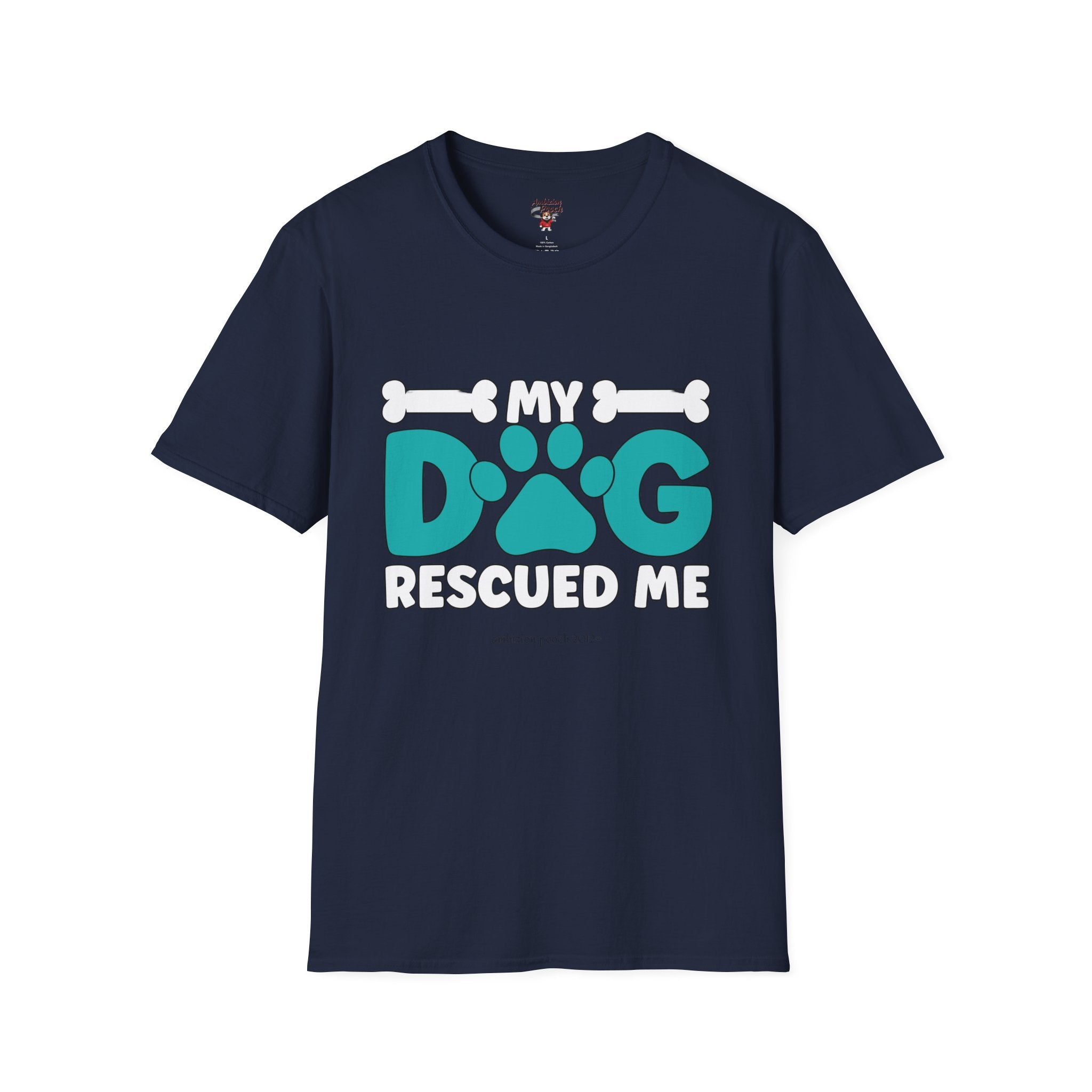 My Dog Rescued Me Unisex Softstyle T-Shirt