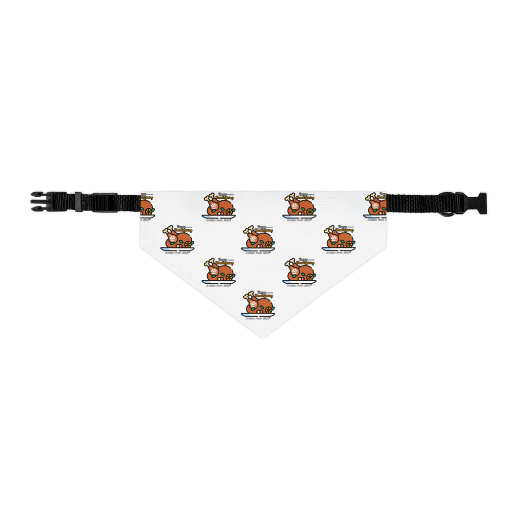 Thanksgiving Doggie Bandana Collar - White