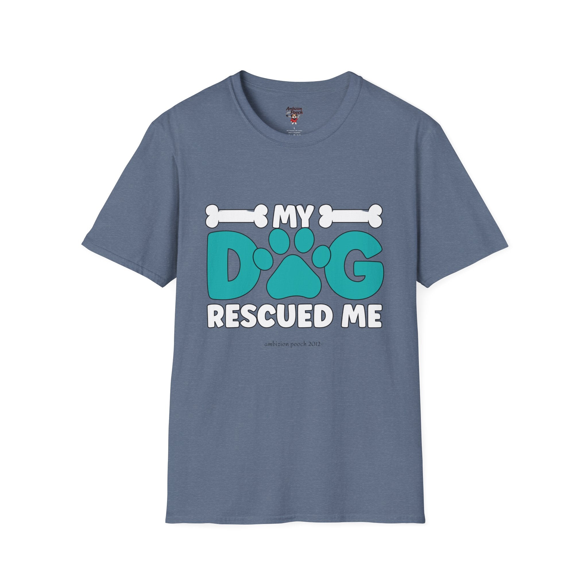 My Dog Rescued Me Unisex Softstyle T-Shirt