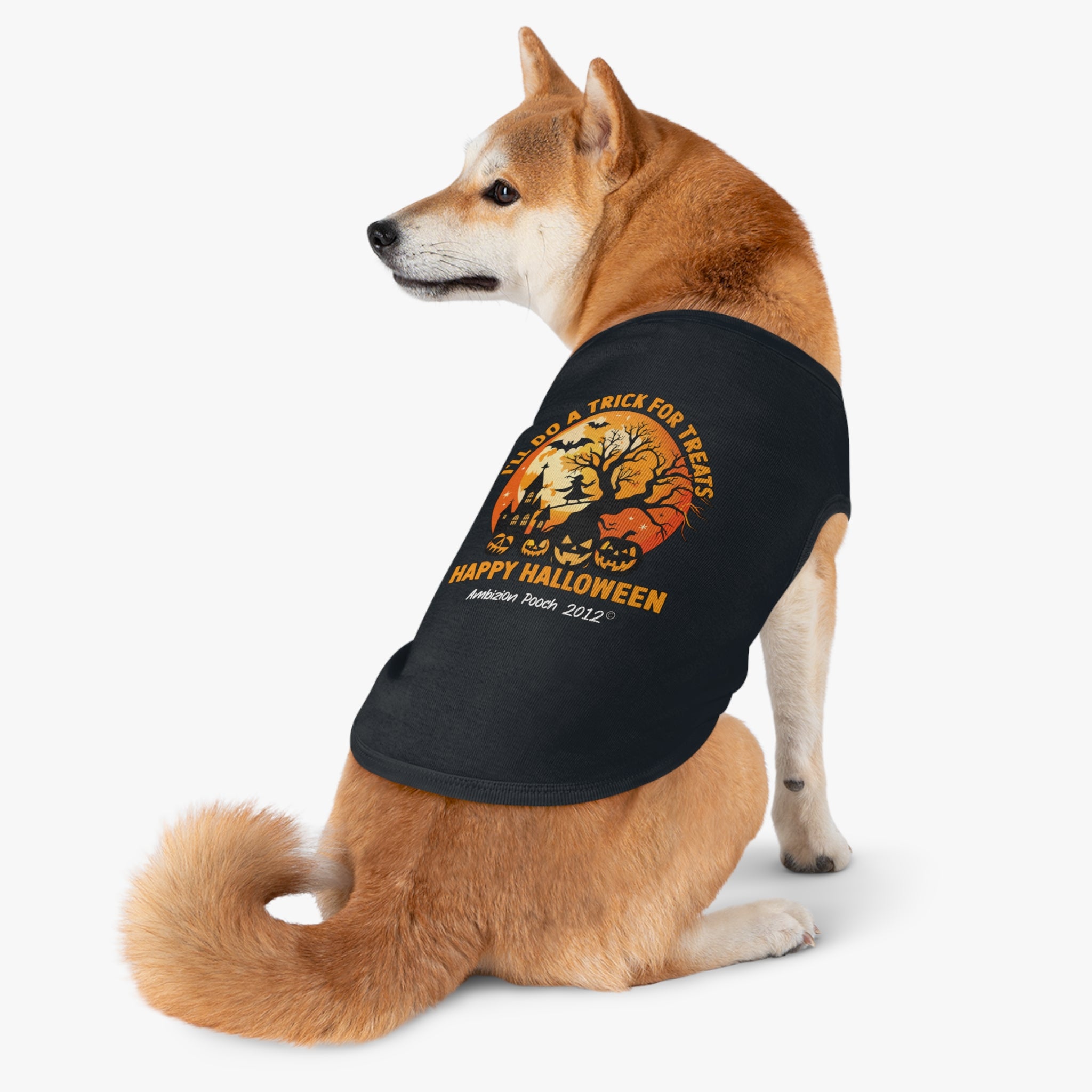 I'll Do A Trick for Treats Happy Halloween Doggy Tank Top
