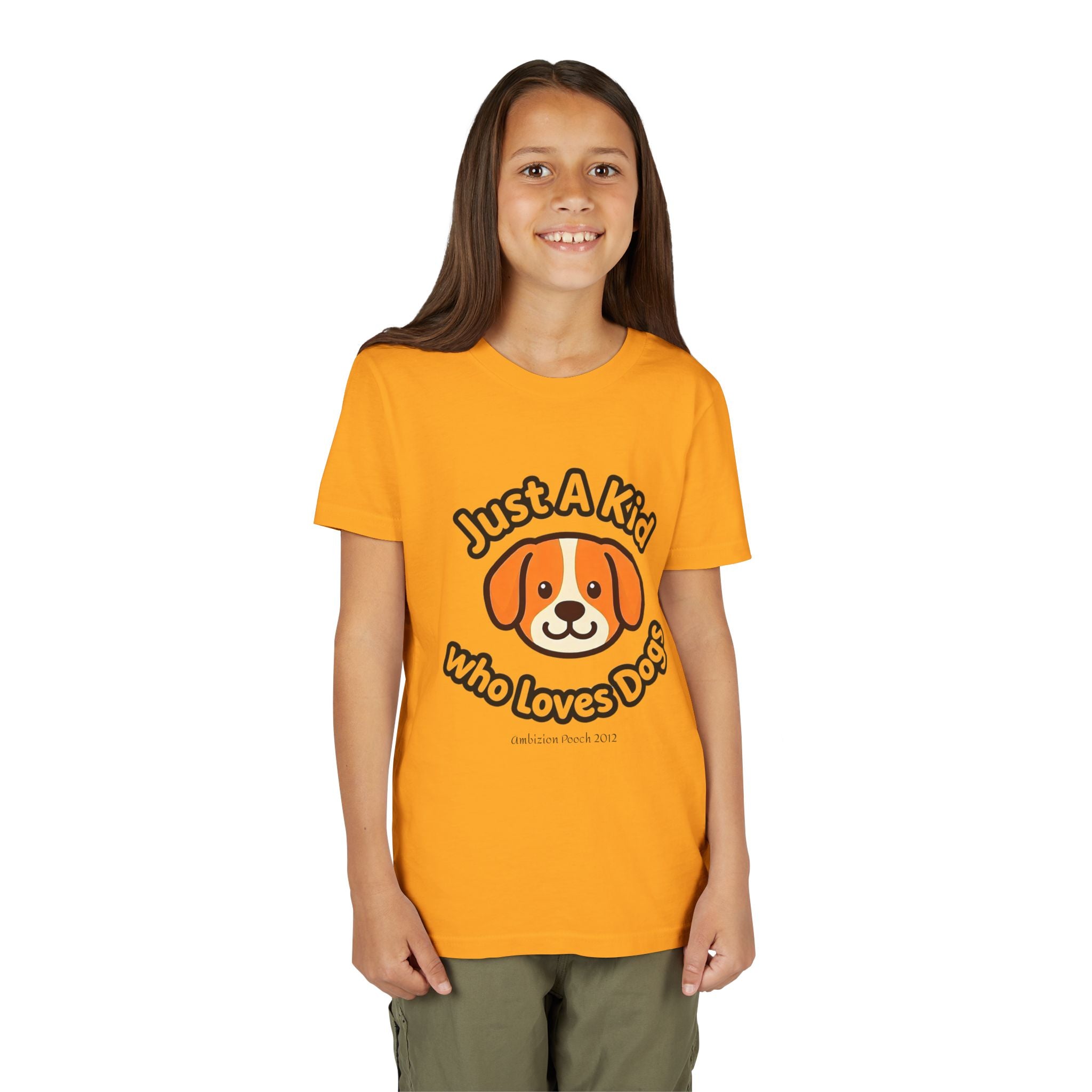 "Just A Kid Who Loves Dogs" Kids Tee