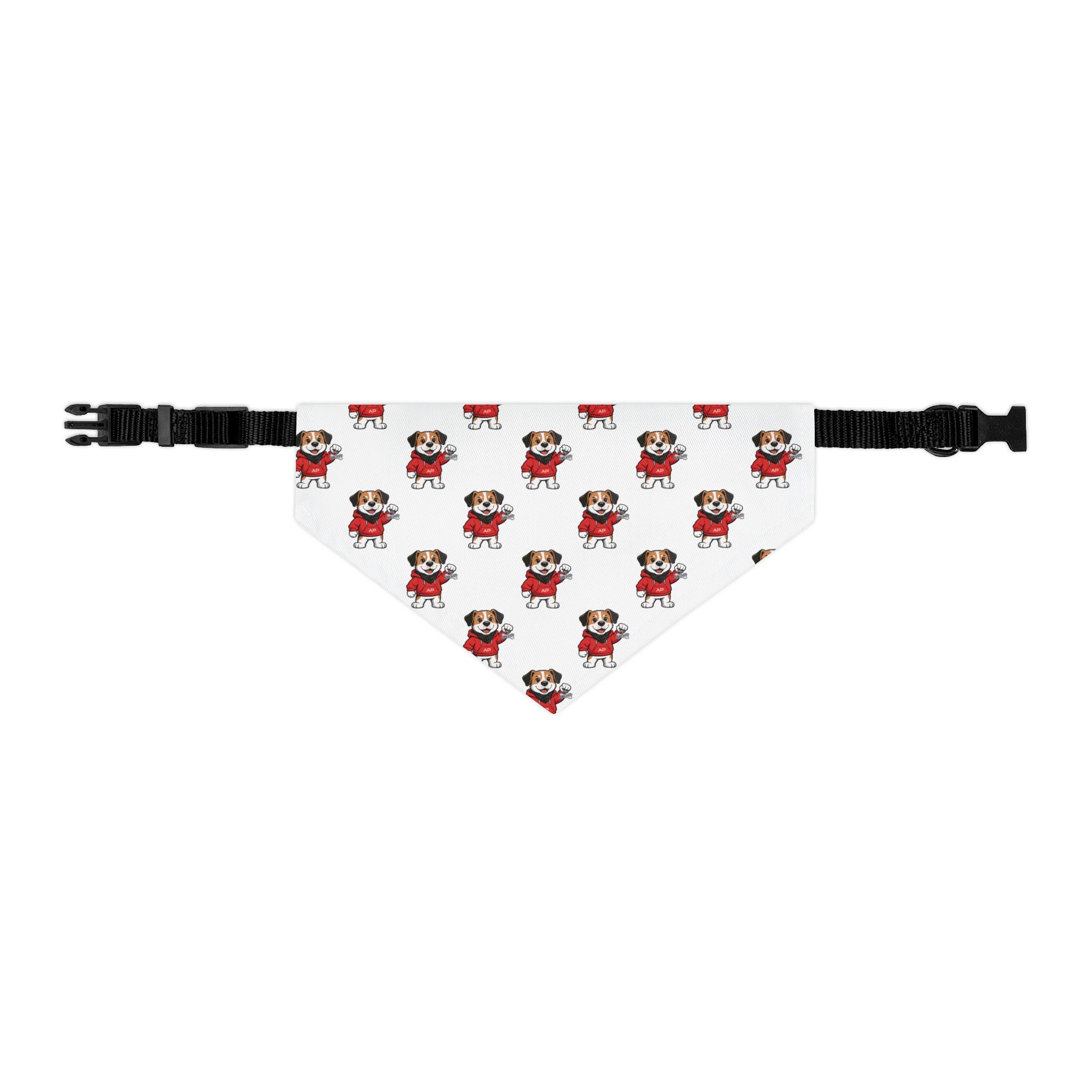 Ambizion Pooch Signature Monogram Bandana Collar White
