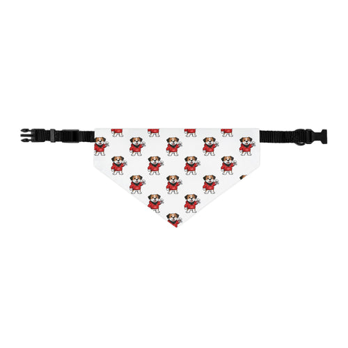 Ambizion Pooch Signature Monogram Bandana Collar White