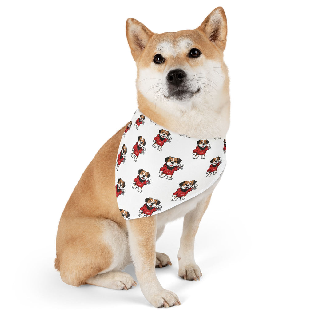 Ambizion Pooch Signature Monogram Bandana Collar White