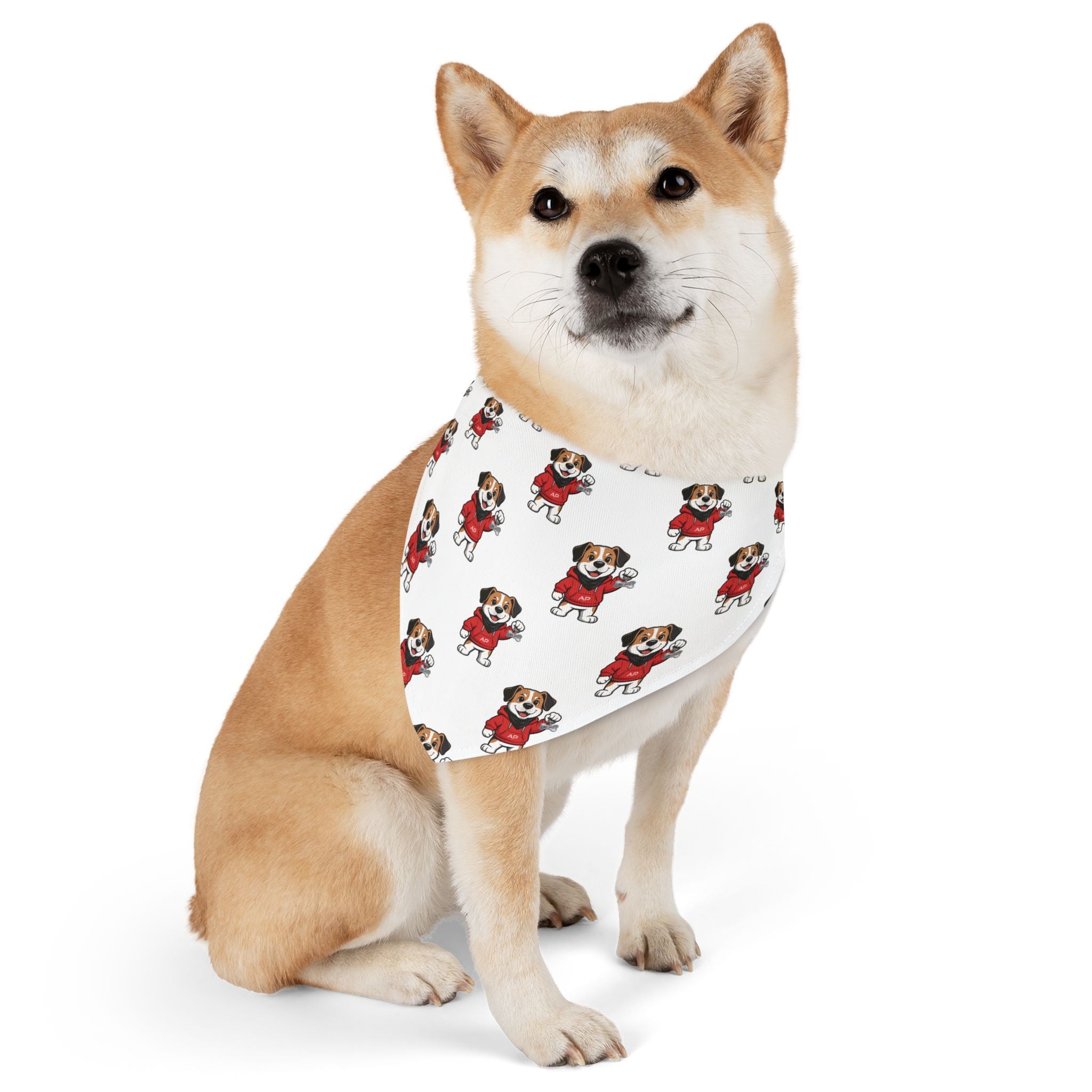 Ambizion Pooch Signature Monogram Bandana Collar White