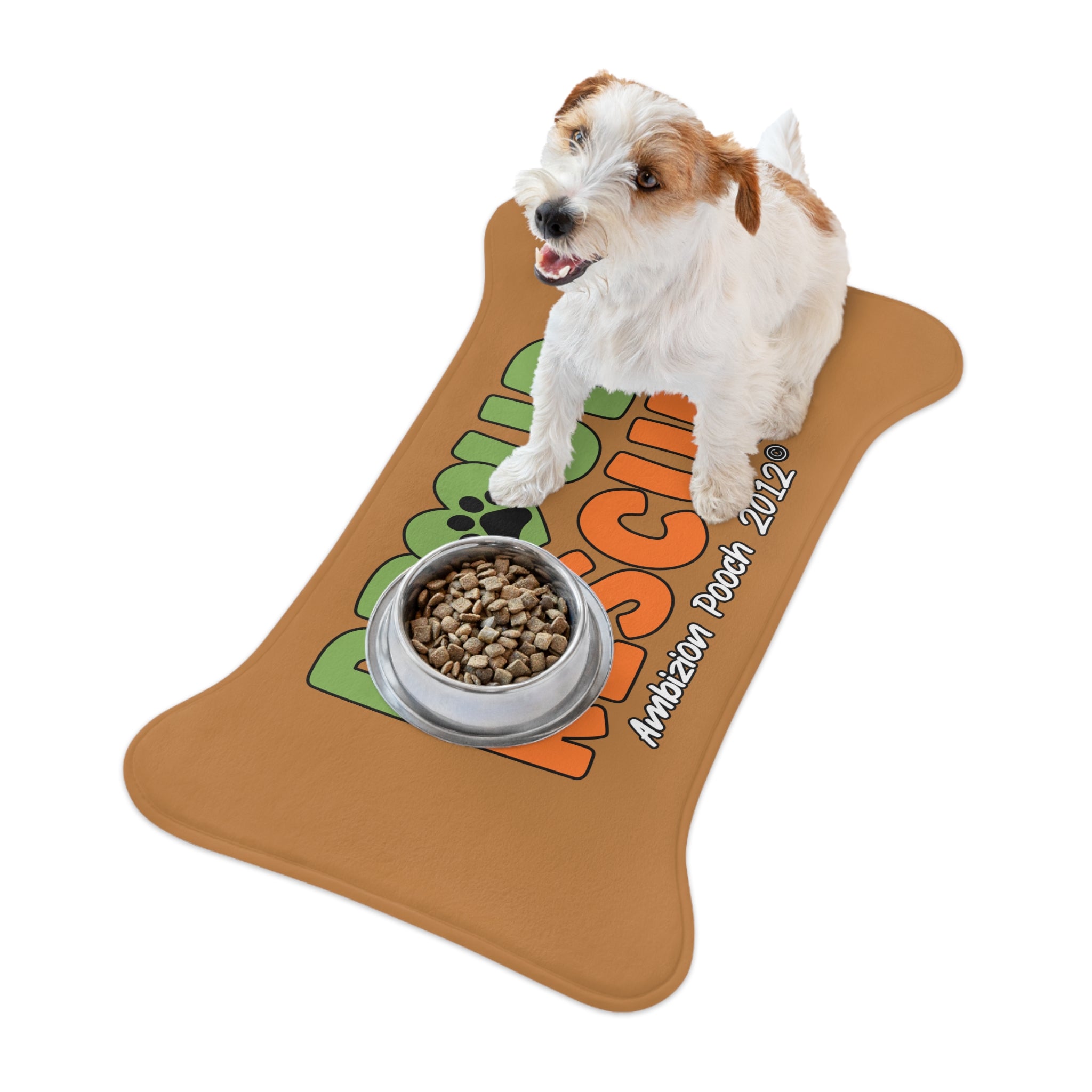 Proud Rescue Pet Feeding Mat Brown