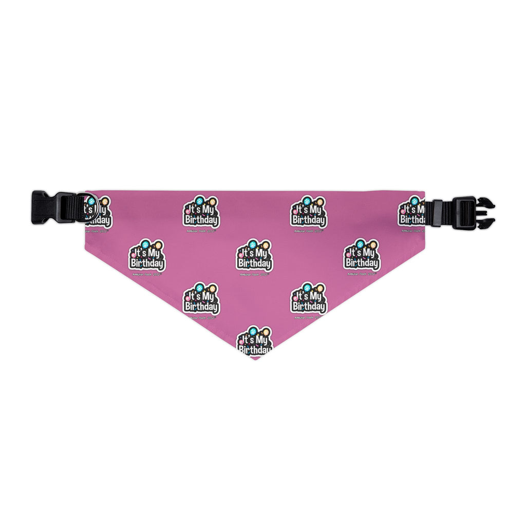 It's My Birthday Celebration Doggie Bandana Collar - Pink